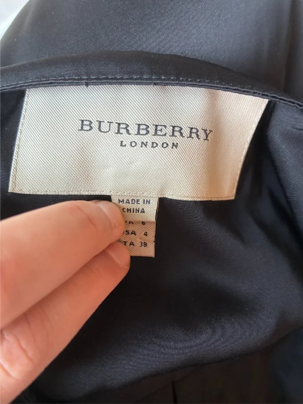 Burberry Vintage Black Sheath Dress w/ Squareneck & Button Detailing - Size 4 - Picture 8 of 14